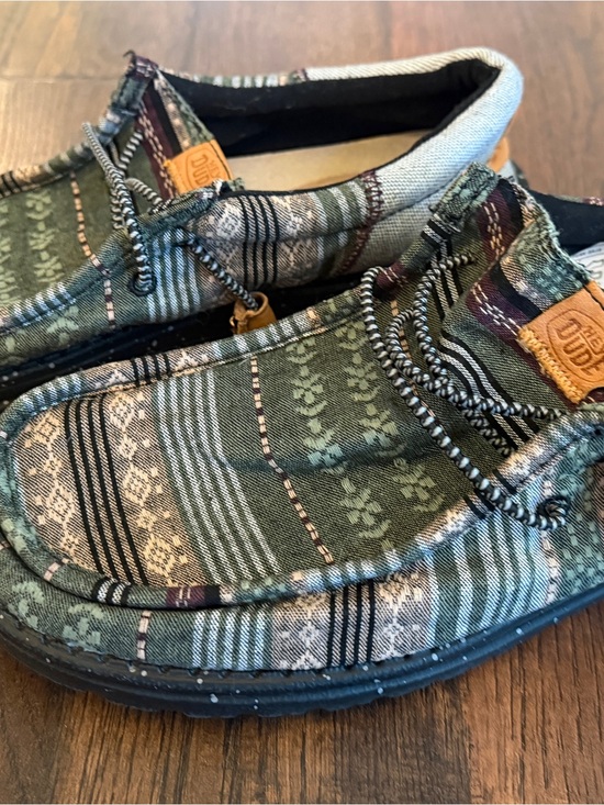 Hey Dude Other - Hey Dude Wally Funk Baja Green Southwest Slip-On Shoes Men’s Size 8
